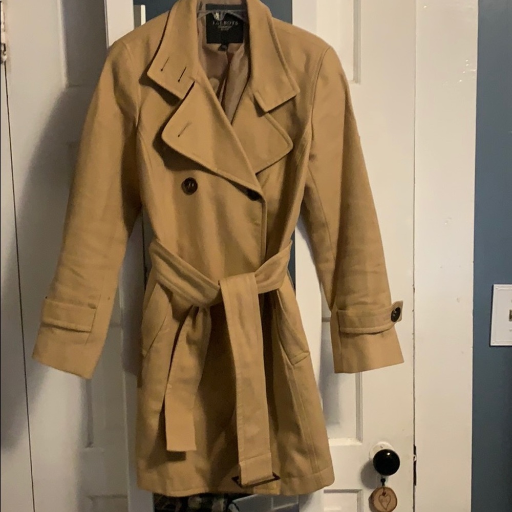 Dressy pea/trench style coat